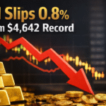 Gold Slips 0.8% From $4,642 Record as Trump Eases Iran, Fed Fears