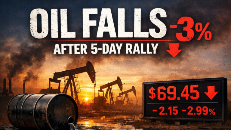 Oil Prices Fall ~3% to $60/$65 After 5-Day Rally on Trump Iran Signals