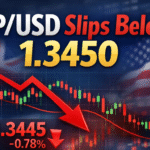 GBP/USD Slips Below 1.3450 as 90% Fed Cut Odds and Risks Lift Dollar
