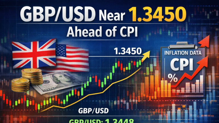 GBP/USD Near 1.3450 as UK Jobs Rise 82K and CPI Data Takes Focus