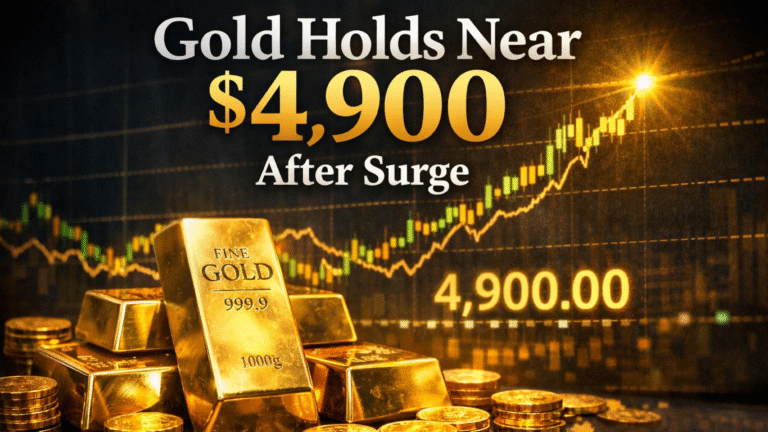 Gold Holds Near $4,900 as 6% Surge Slows After Trump Signals Greenland Deal