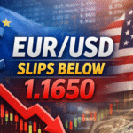 EUR/USD Slips Below 1.1650 as US Data Lifts Fed Hold Odds