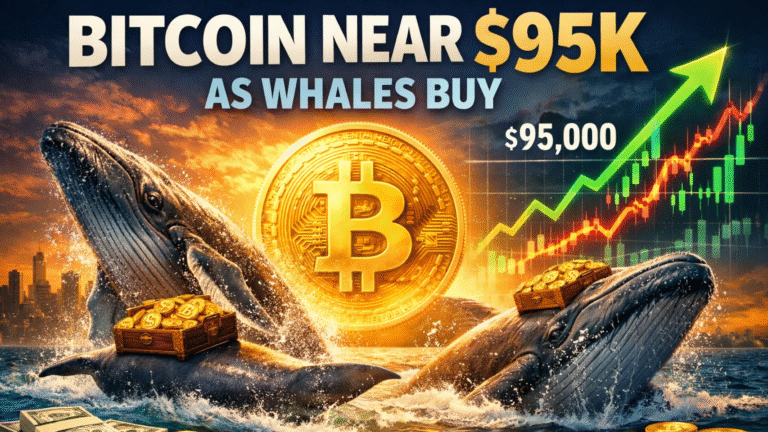 Bitcoin Near $95,000 as Whales Add $5.3B While Retail Traders Take Profits