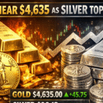 Gold Near $4,635 Record as Soft CPI Fuels Rate-Cut Bets; Silver Tops $90