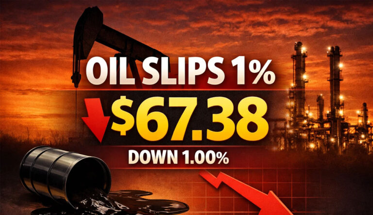 Oil Slides 1% to $67.38 as U.S.–Iran Talks Cool Middle East Fears