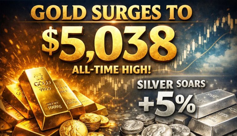 Gold Rebounds to $5,038 as Silver Jumps 5% and Markets Await U.S. Jobs Data