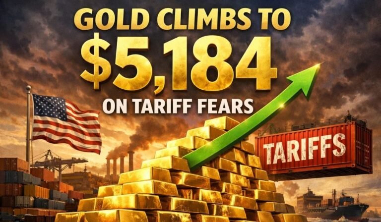 Gold Climbs 0.8% to $5,184 as 10% Tariff Fuels Haven Demand