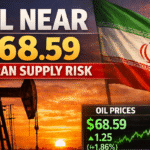 Oil Holds Near $68.59 as Iran Drills Stir Supply Risk Before Talks