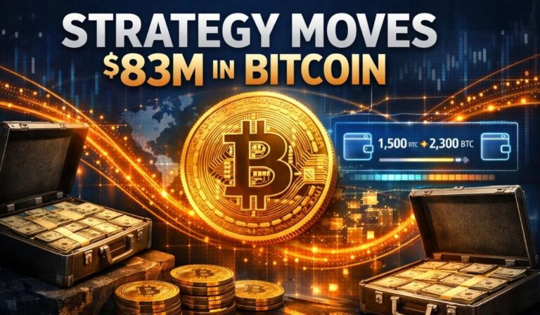 Strategy Moves $83M Bitcoin as $9.1B Paper Loss Sparks Market Tension