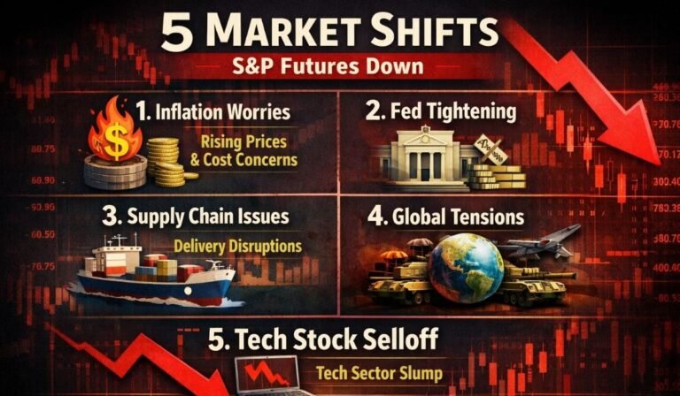 5 Market Shifts: S&P Futures -0.4% as Nvidia Drops 5%, Netflix +9%
