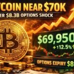 $8.3B Options Shock: Bitcoin Near $70K as Crypto Market Drops 1%