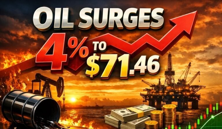 Oil Jumps 4% to $71.46 as 20% Supply at Risk in Hormuz