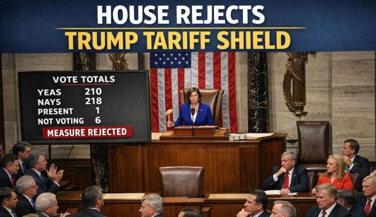 House Rejects Trump Tariff Shield in 217–214 Vote, Opening New Fight