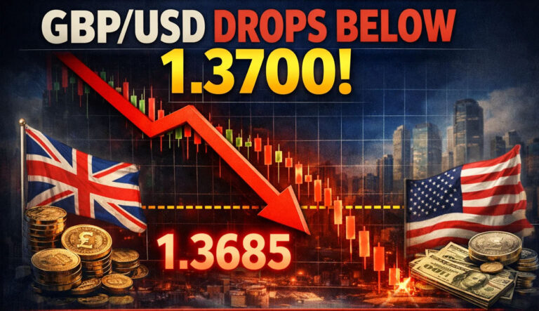 GBP/USD Drops Below 1.3700 as UK Political Risk Spurs BoE Rate Cut Bets
