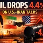 Oil Falls 4.4% as U.S.–Iran Talks Revive and Dollar Strengthens