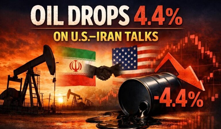 Oil Falls 4.4% as U.S.–Iran Talks Revive and Dollar Strengthens