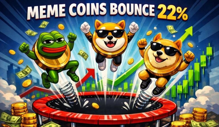 Meme Coins Bounce 22%: Dogecoin, Shiba Inu, MemeCore Lead Recovery Wave