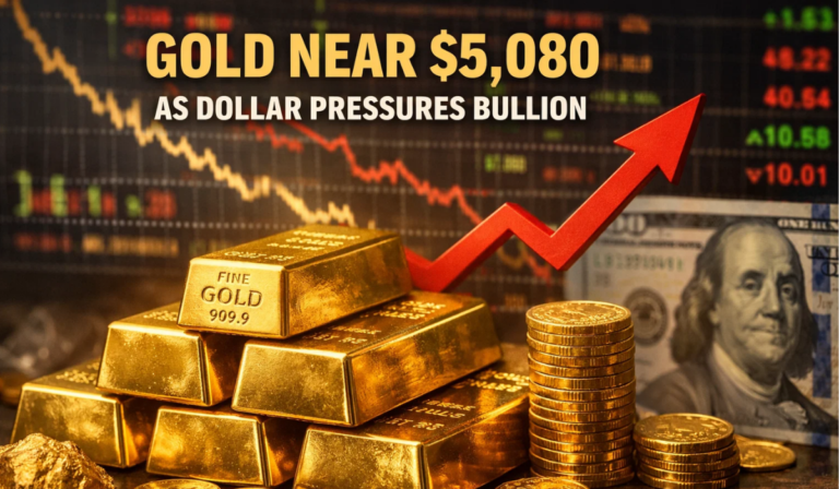 Gold Steady Near $5,080 as Strong Dollar Drives 4% Weekly Loss in Bullion