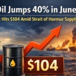 Oil Jumps 40% in June as Brent Hits $104 Amid Strait of Hormuz Supply Fears