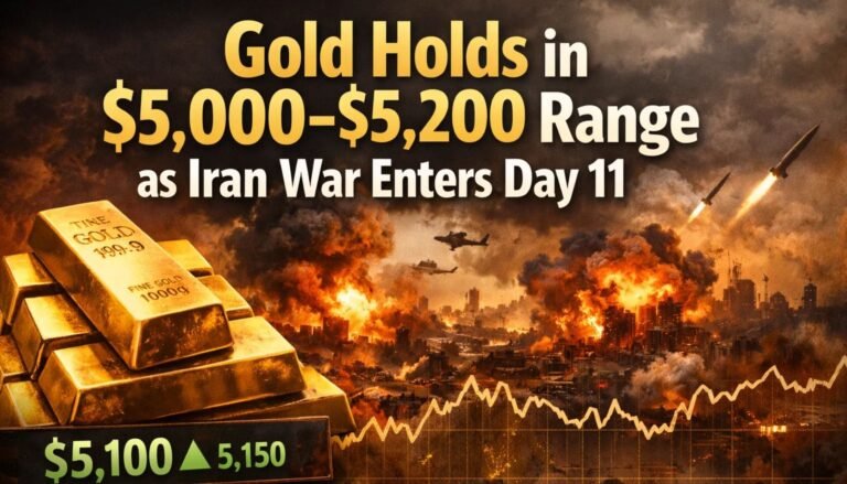 Gold Holds in $5,000–$5,200 Range as Iran War Enters Day 11