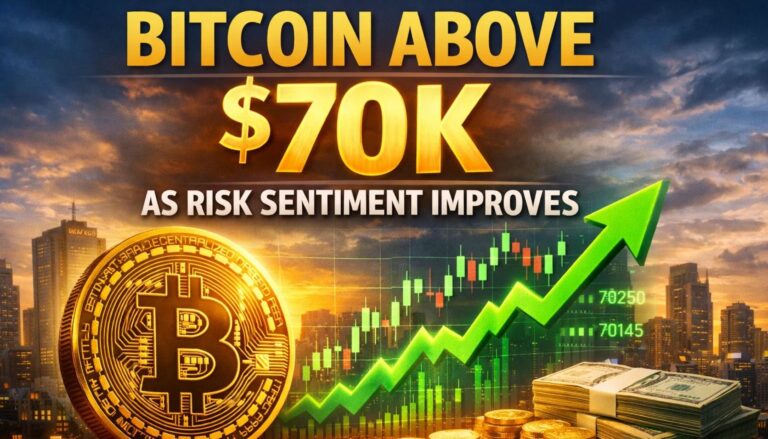 Bitcoin Jumps 3.4% Above $70K as Iran War Hopes Lift Crypto Market