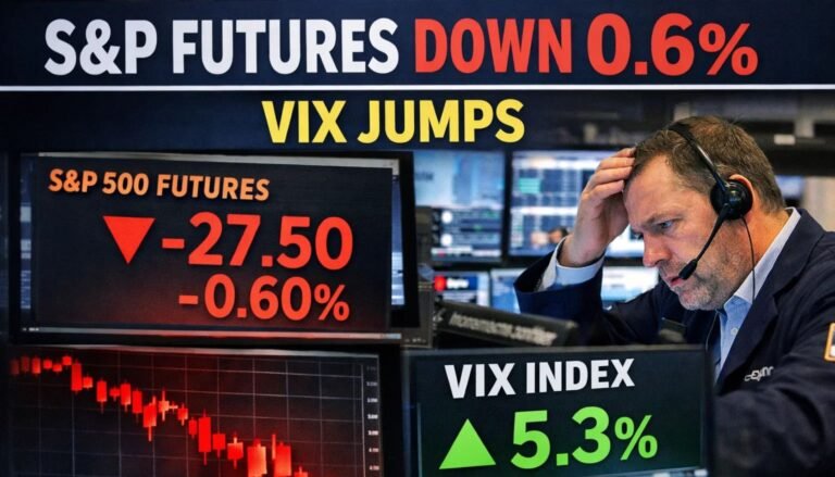 S&P Futures Drop 0.6% as VIX Jumps 8% on Iran War Fears