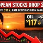 European Stocks Drop 2% as Oil Hits $117, Rate Decisions Loom Large