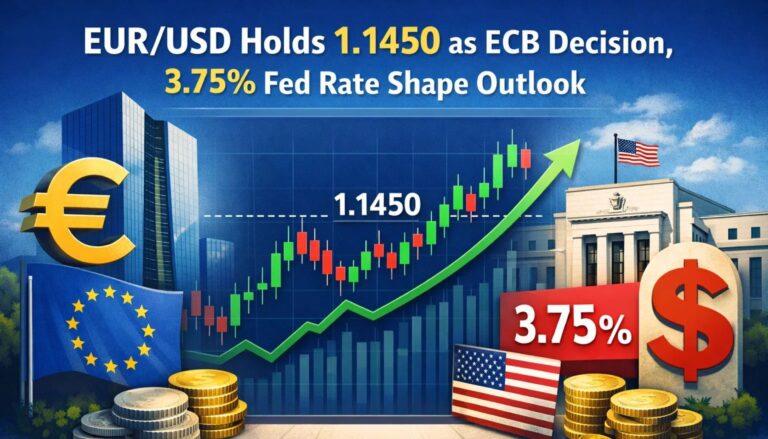 EUR/USD Holds 1.1450 as ECB Decision, 3.75% Fed Rate Shape Outlook