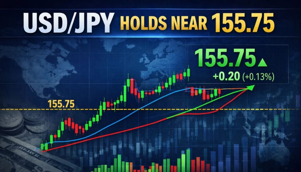 USD/JPY Holds Near 155.75 as 200-Day EMA at 152.70 Key Support