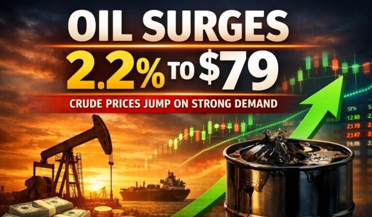 Oil Jumps 2.2% to $79 as 20% Global Supply at Risk in Hormuz Crisis