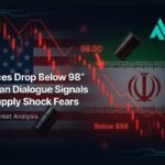 Oil Prices Drop Below 98 as US Iran Dialogue Signals Ease Supply Shock Fears