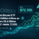 BlackRock Bitcoin ETF Sees 269 Million Inflow as Total Nears 56.6 Billion While BTC Holds 72100