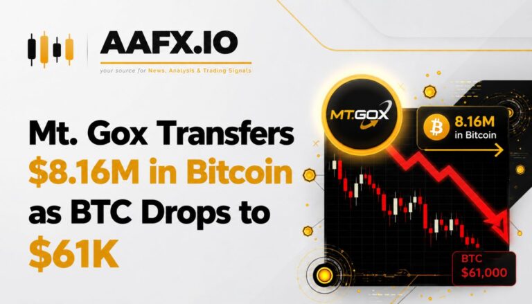 Mt. Gox Transfers $8.16M in Bitcoin as BTC Drops to $61K