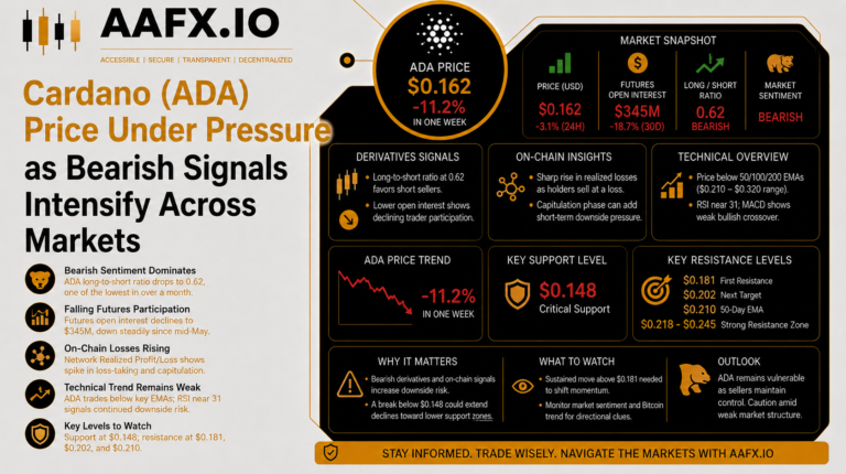 Cardano Faces Growing Headwinds as Market Signals Turn Increasingly Bearish