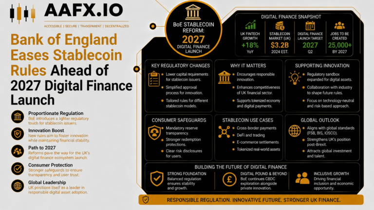 Bank of England Eases Stablecoin Rules Ahead of 2027 Digital Finance Launch