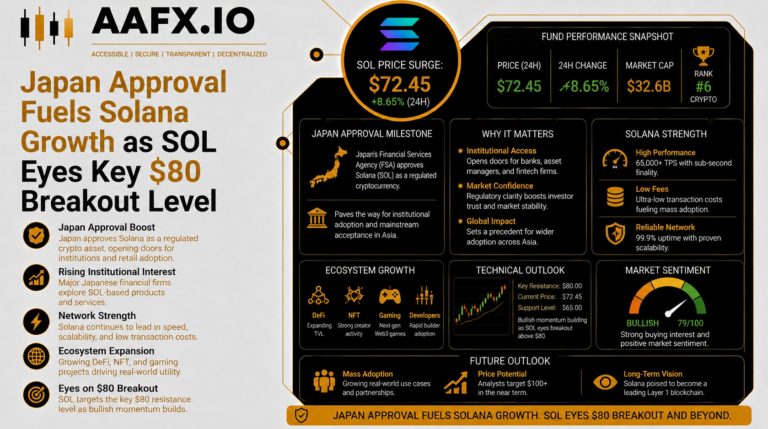 Japan Approval Fuels Solana Growth as SOL Eyes Key $80 Breakout Level