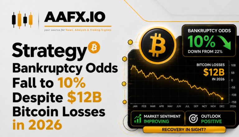 Strategy Bankruptcy Odds Fall to 10% Despite $12B Bitcoin Losses in 2026