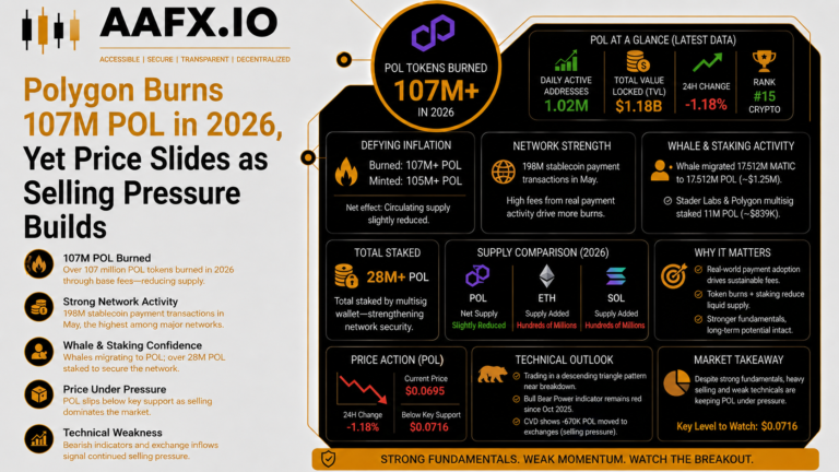 Polygon Burns 107M POL in 2026, Yet Price Slides as Selling Pressure Builds