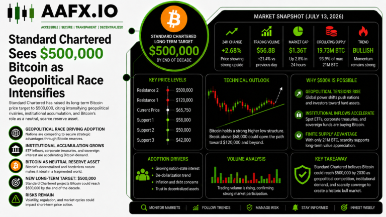 Standard Chartered Sees $500,000 Bitcoin as Geopolitical Race Intensifies