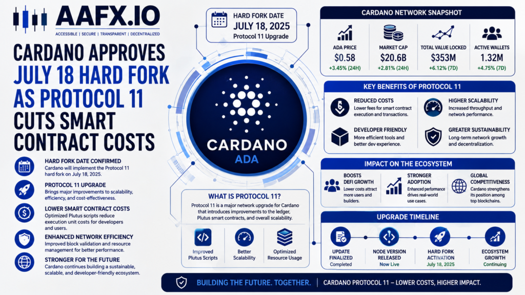 Cardano Approves July 18 Hard Fork as Protocol 11 Cuts Smart Contract Costs ADA/USD Price Chart - Source: Tradingview