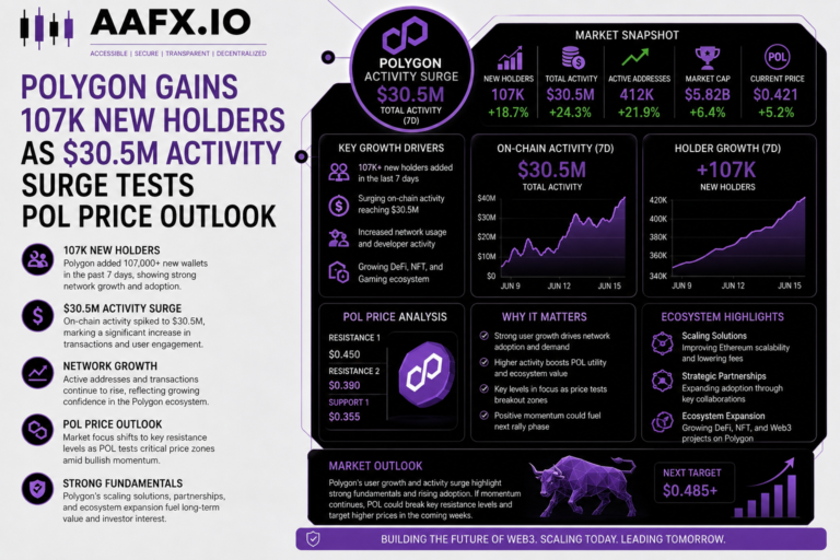 Polygon Gains 107K New Holders as $30.5M Activity Surge Tests POL Price Outlook