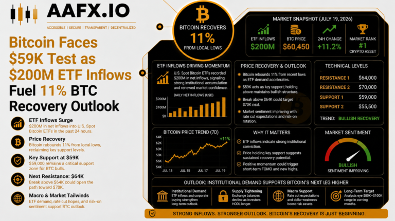 Bitcoin Faces $59K Test as $200M ETF Inflows Fuel 11% BTC Recovery Outlook