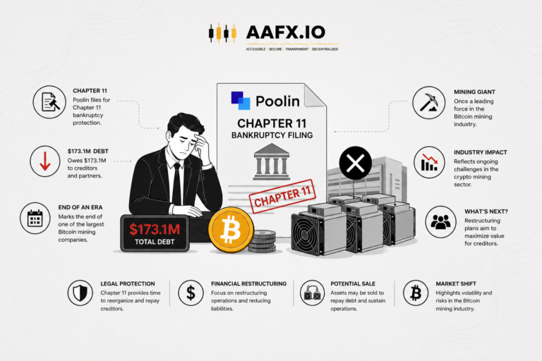 Poolin Files Chapter 11 as $173.1M Debt Ends Bitcoin Mining Giant’s Era