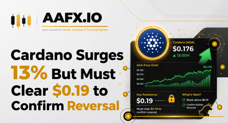 Cardano Surges 13% But Must Clear $0.19 to Confirm Reversal