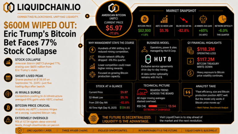 $600M Wiped Out: Eric Trump’s Bitcoin Bet Faces 77% Stock Collapse