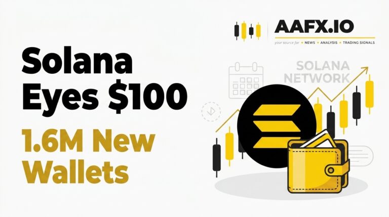 Solana Eyes $100 After 1.6M New Wallets Fuel 30% Monthly Rally and Growth