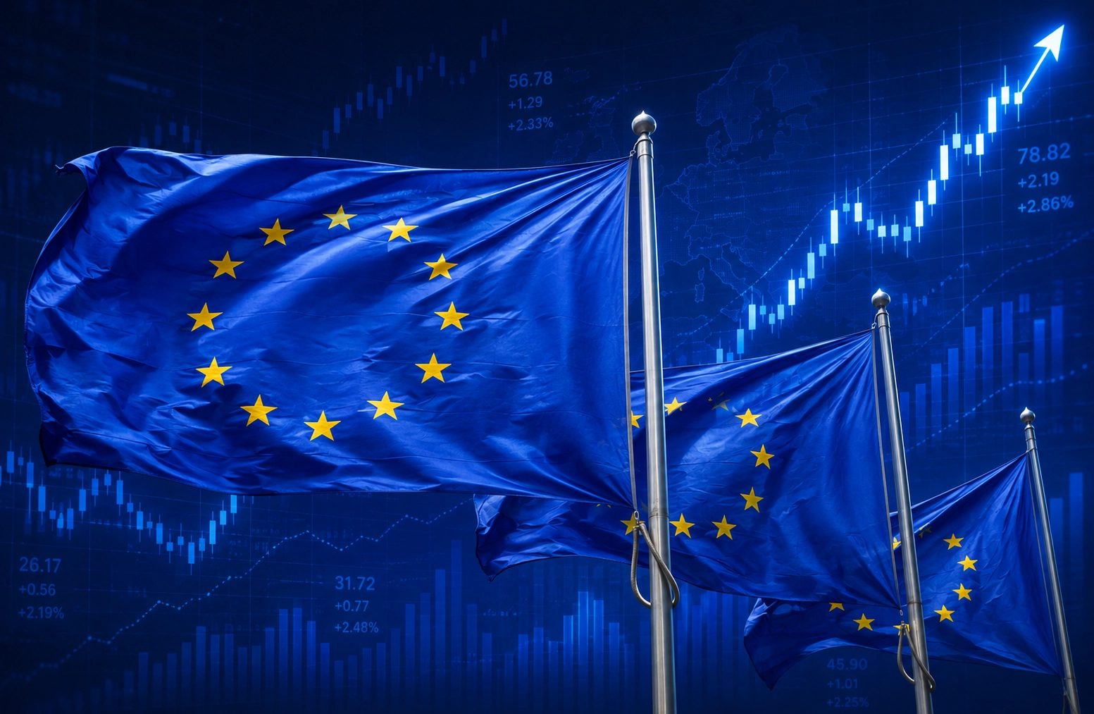 European Stocks Rise as Fed Pause Odds Hit 70% This Week