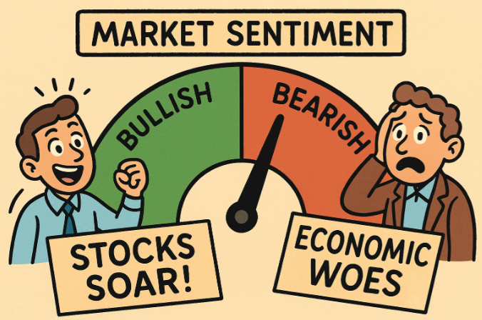 Bullish and bearish forex market sentiment