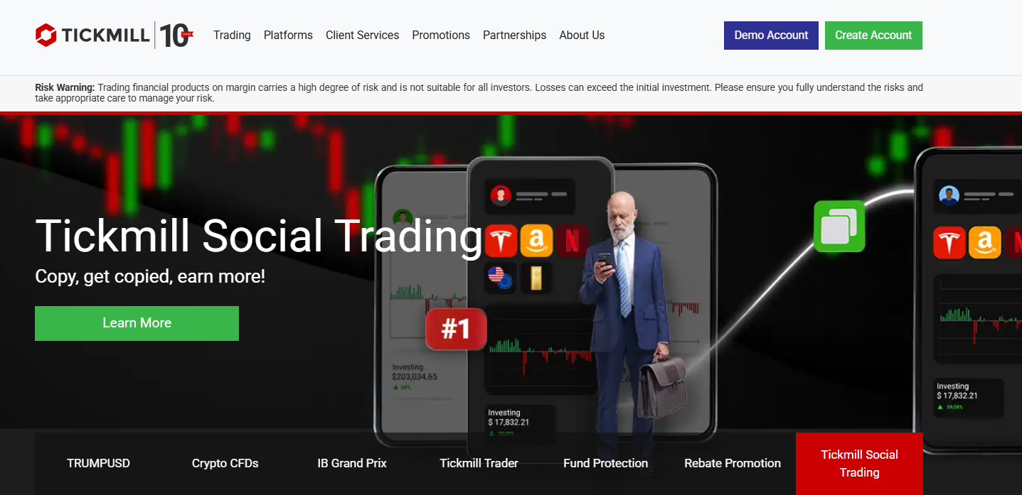 Tickmill Social Trading copy trading platform 2026