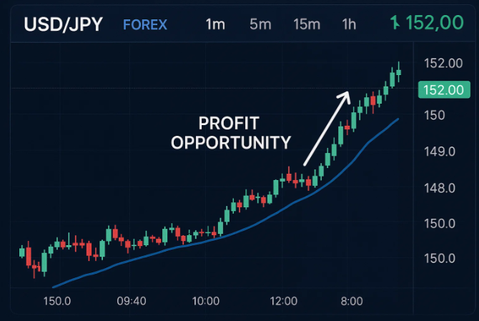 USD JPY currency-pair trading example
